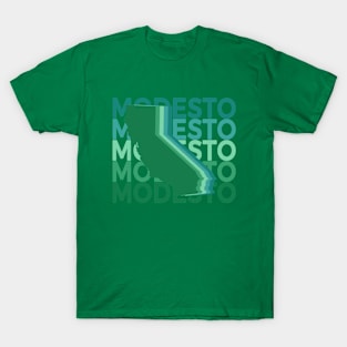 Modesto California Green Repeat T-Shirt